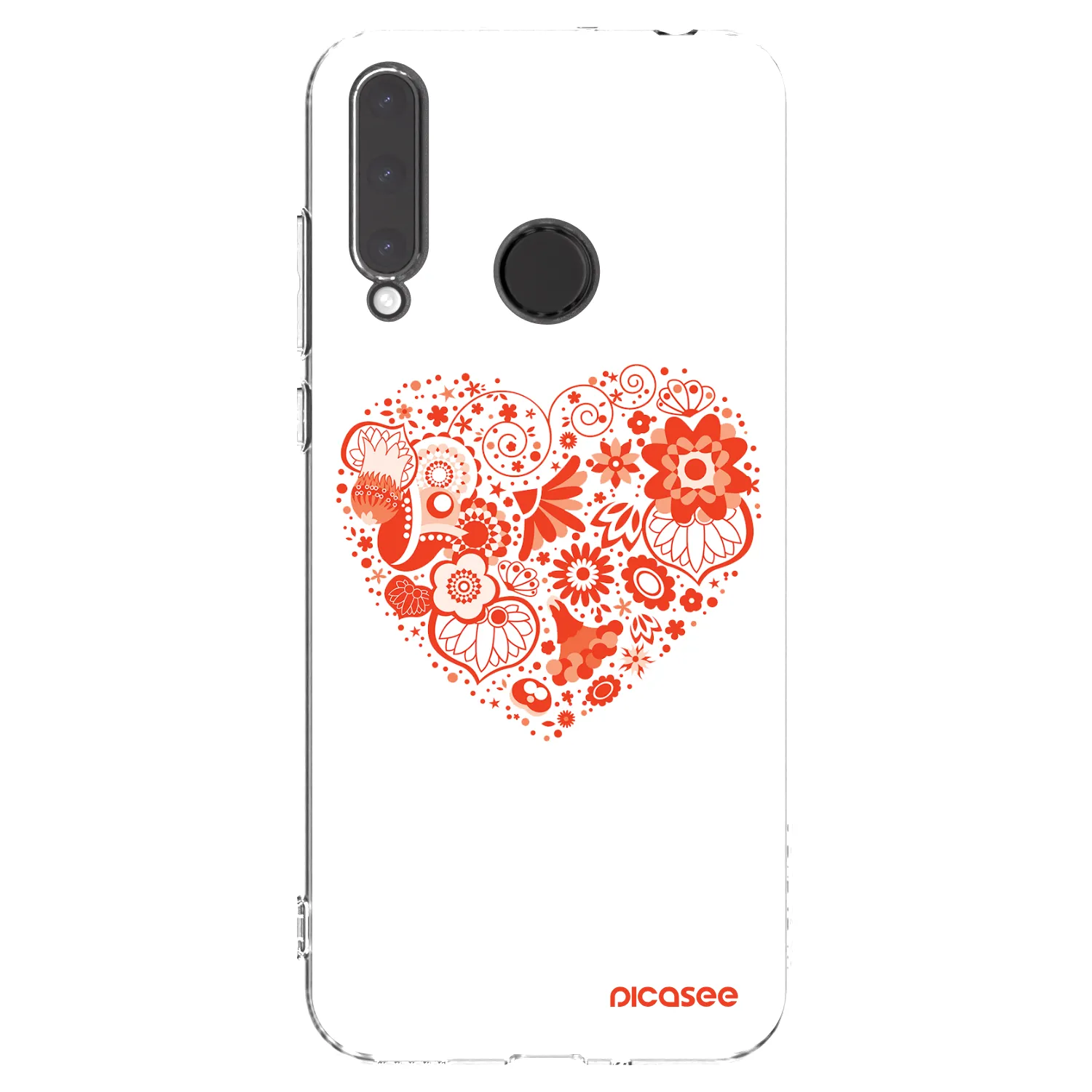 Picasee Honor 20 Lite Hülle - Transparentes Silikon - Großes Herz