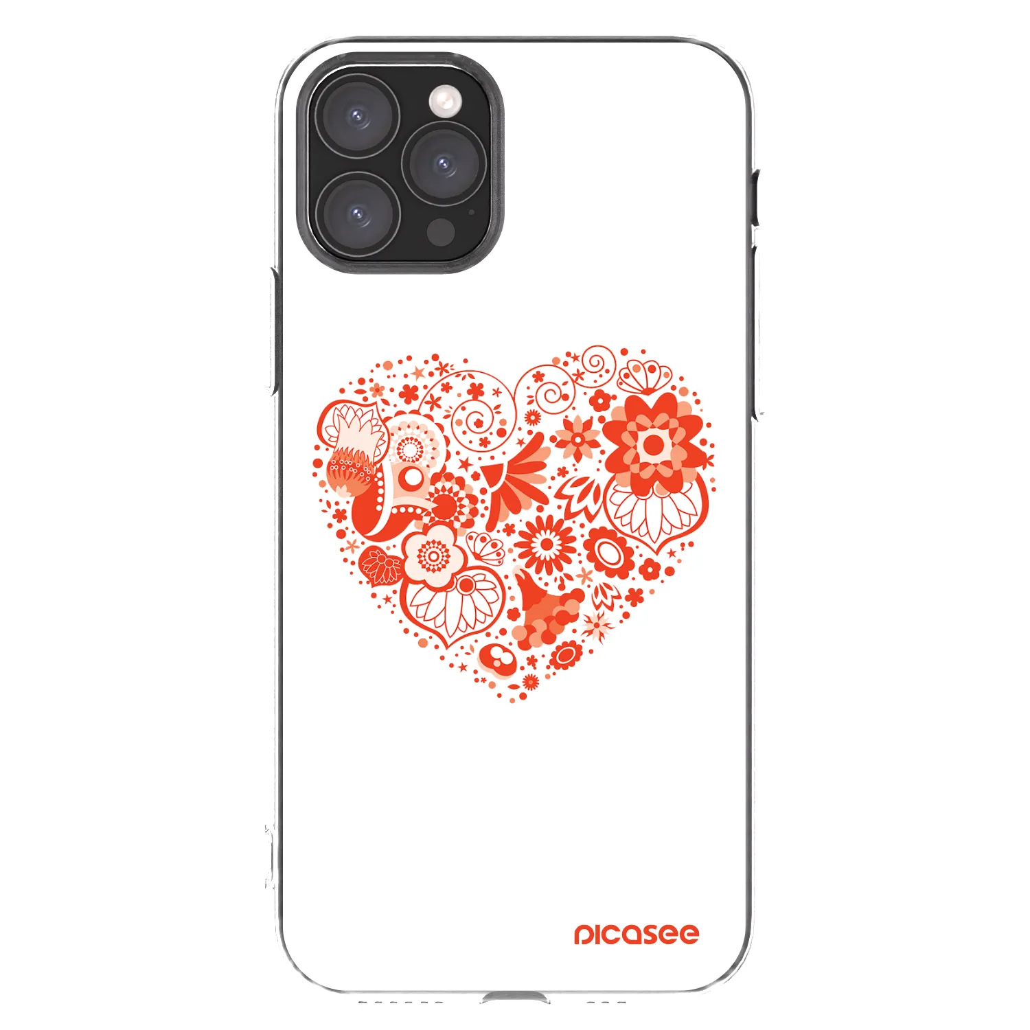 Picasee Apple iPhone 11 Pro Hülle - Transparentes Silikon - Großes Herz