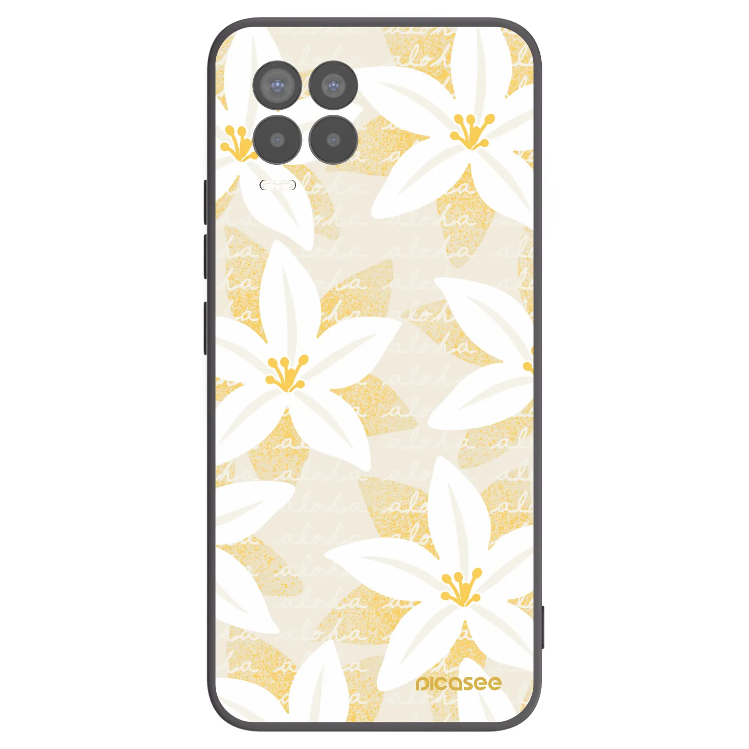 Picasee Realme 8 4G Hülle - Schwarzes Silikon - Island Leave