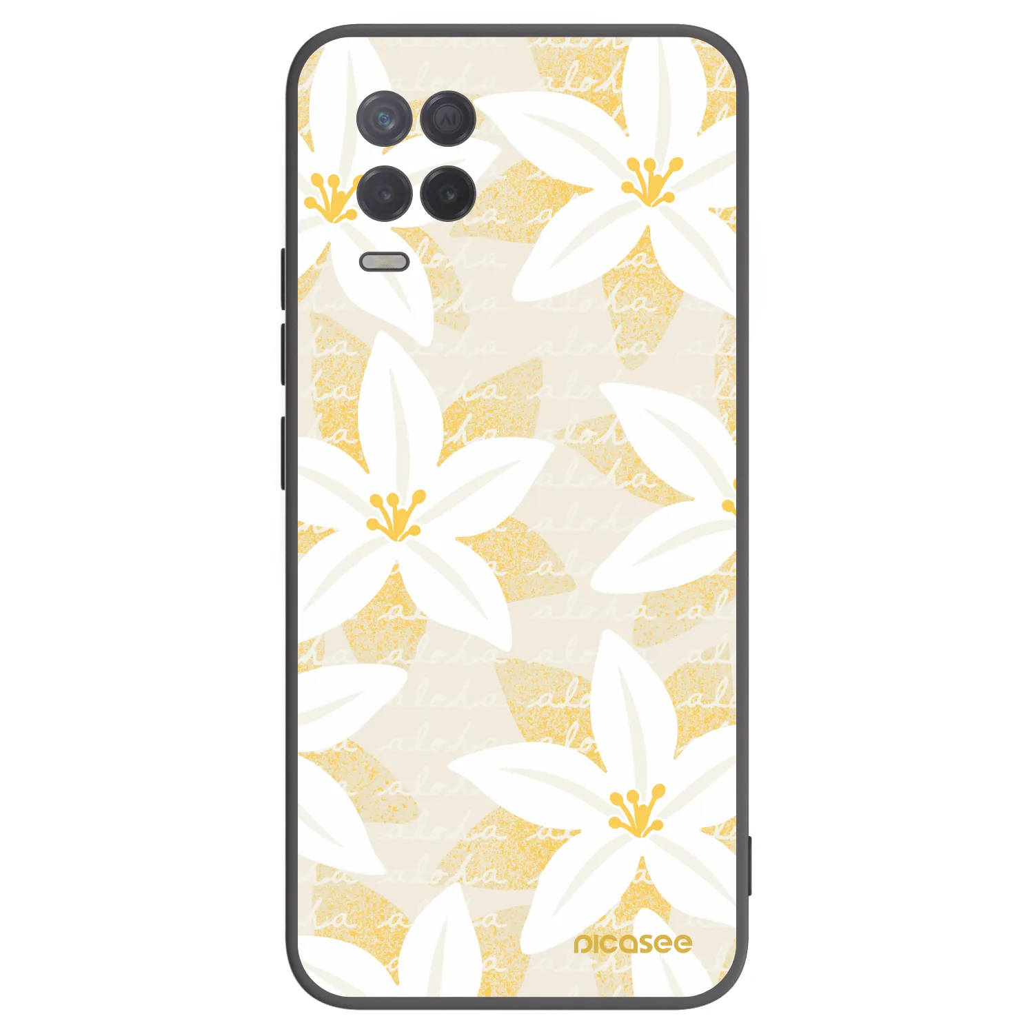 Picasee Realme 8 5G Hülle - Schwarzes Silikon - Island Leave