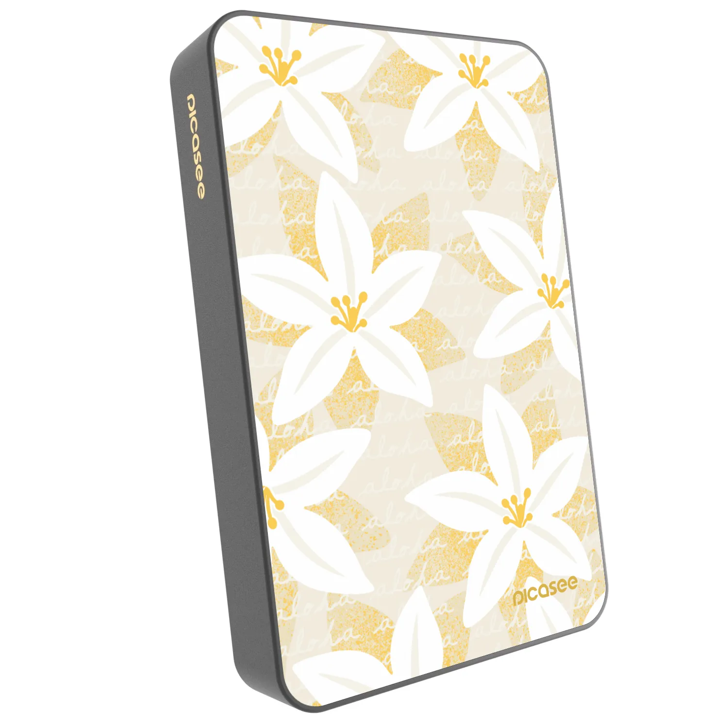 Picasee Powerbank mit MagSafe 10 000 mAh Grau - Island Leave