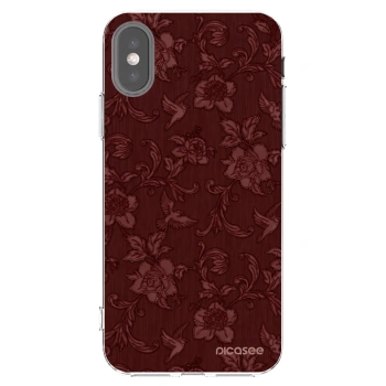 Picasee Apple iPhone X/XS Hülle - Transparentes Silikon - Red Elegance