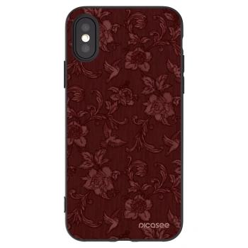 Picasee Apple iPhone X/XS Hülle - Schwarzes Silikon - Red Elegance
