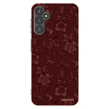 Picasee Samsung Galaxy A14 4G A145R Hülle - Transparentes Silikon - Red Elegance
