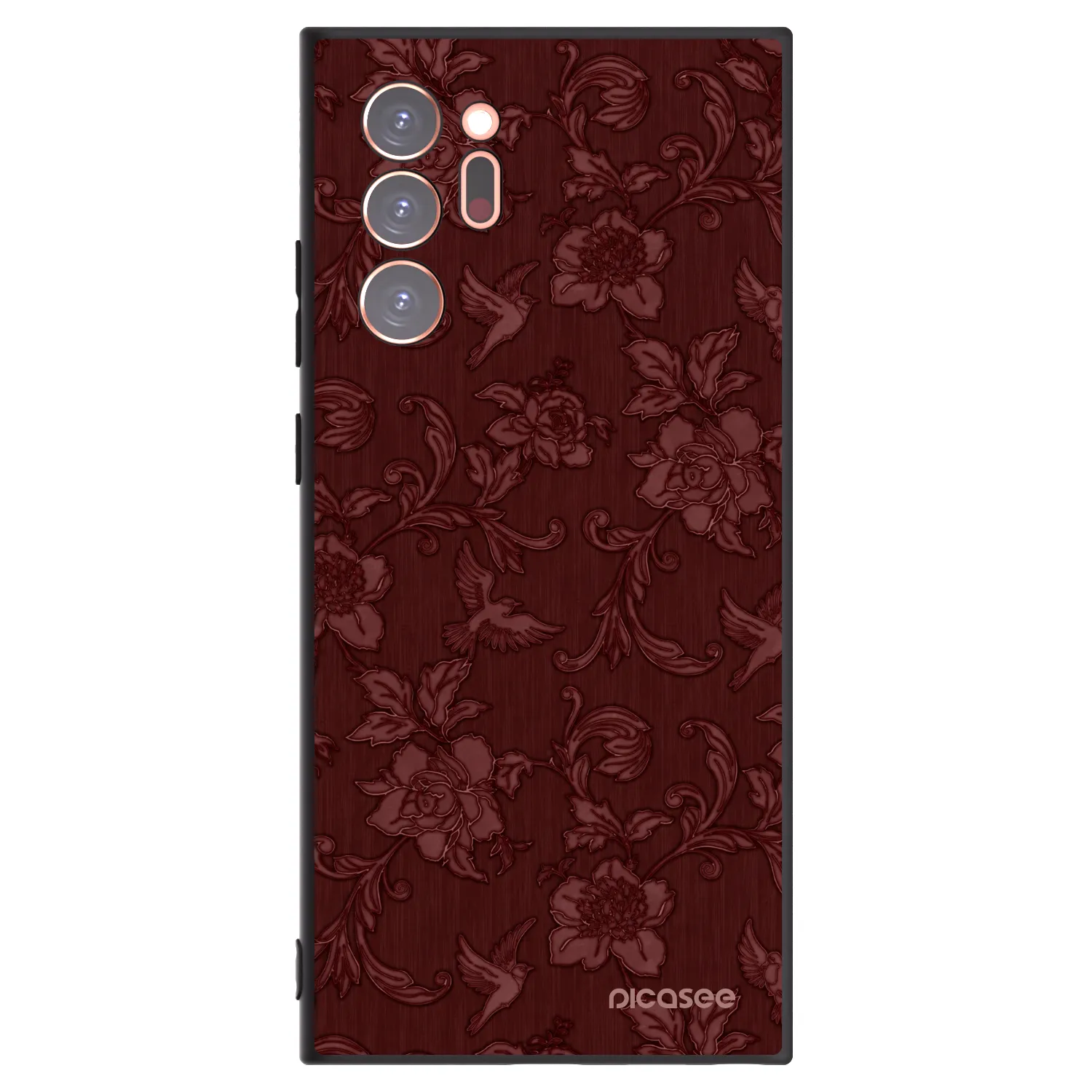Picasee Samsung Galaxy Note 20 Ultra Hülle - Schwarzes Silikon - Red Elegance