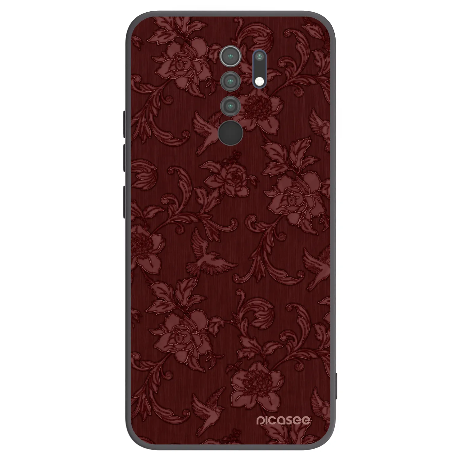 Picasee Xiaomi Redmi 9 Hülle - Schwarzes Silikon - Red Elegance