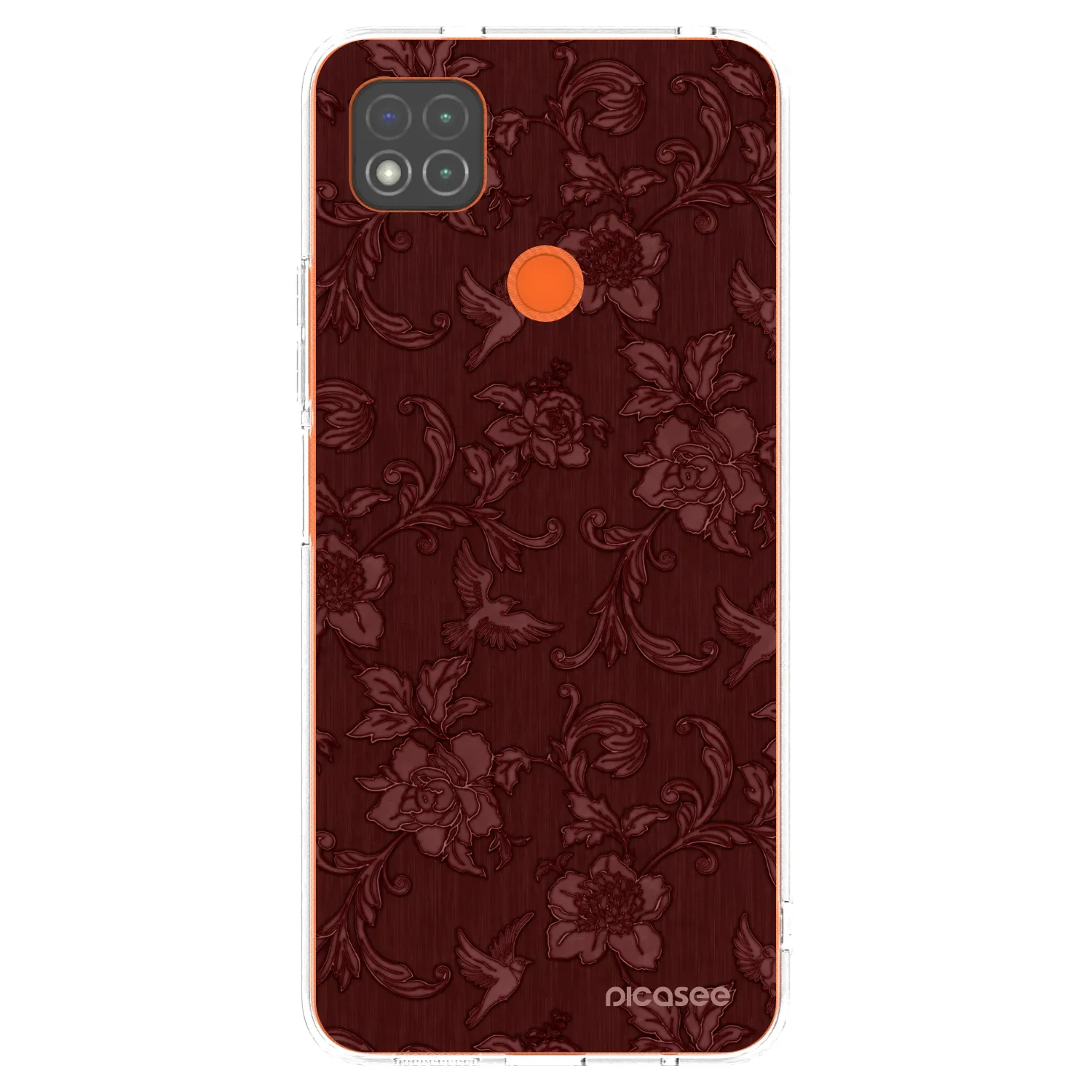 Picasee Xiaomi Redmi 9C Hülle - Transparentes Silikon - Red Elegance
