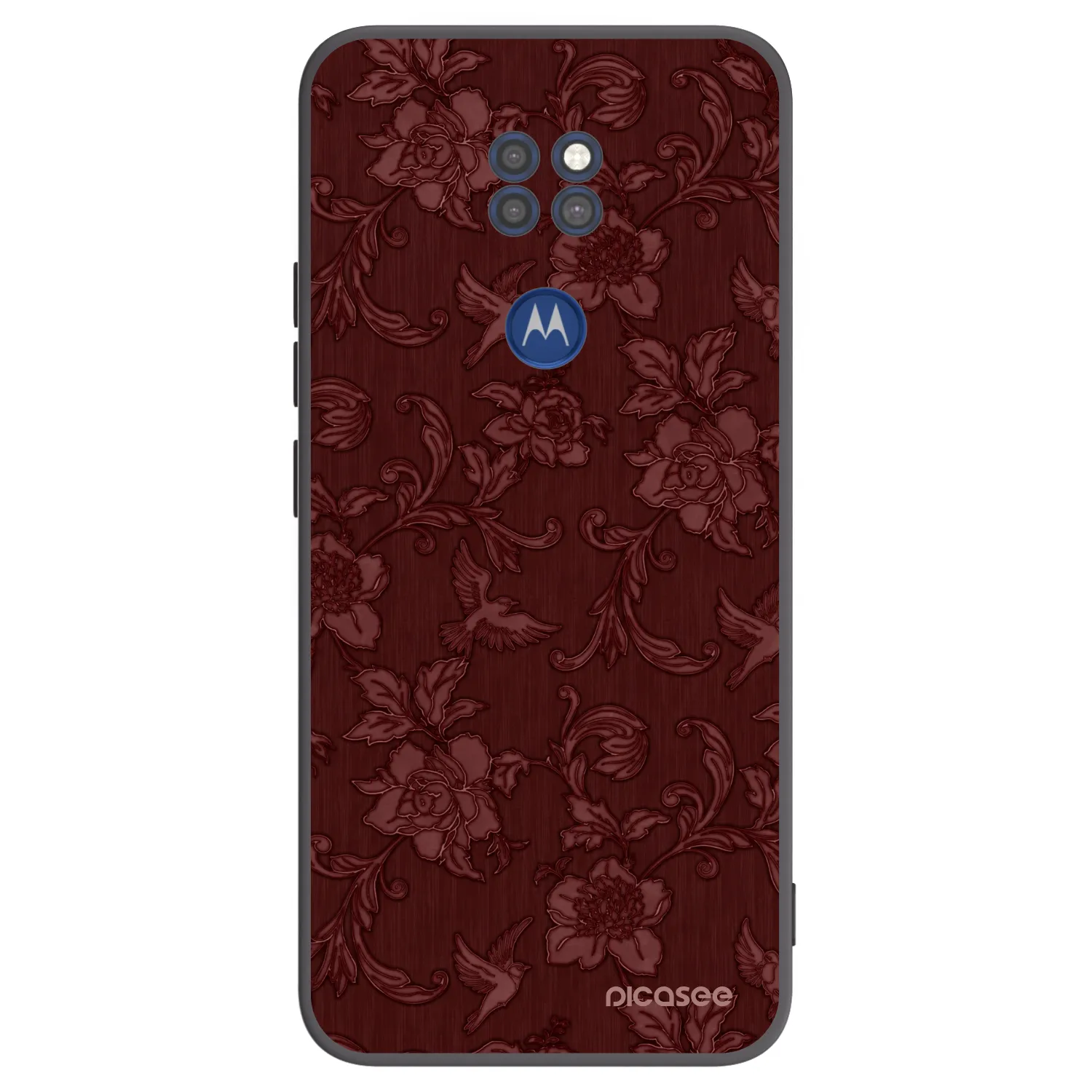 Picasee Motorola Moto G9 Play Hülle - Schwarzes Silikon - Red Elegance