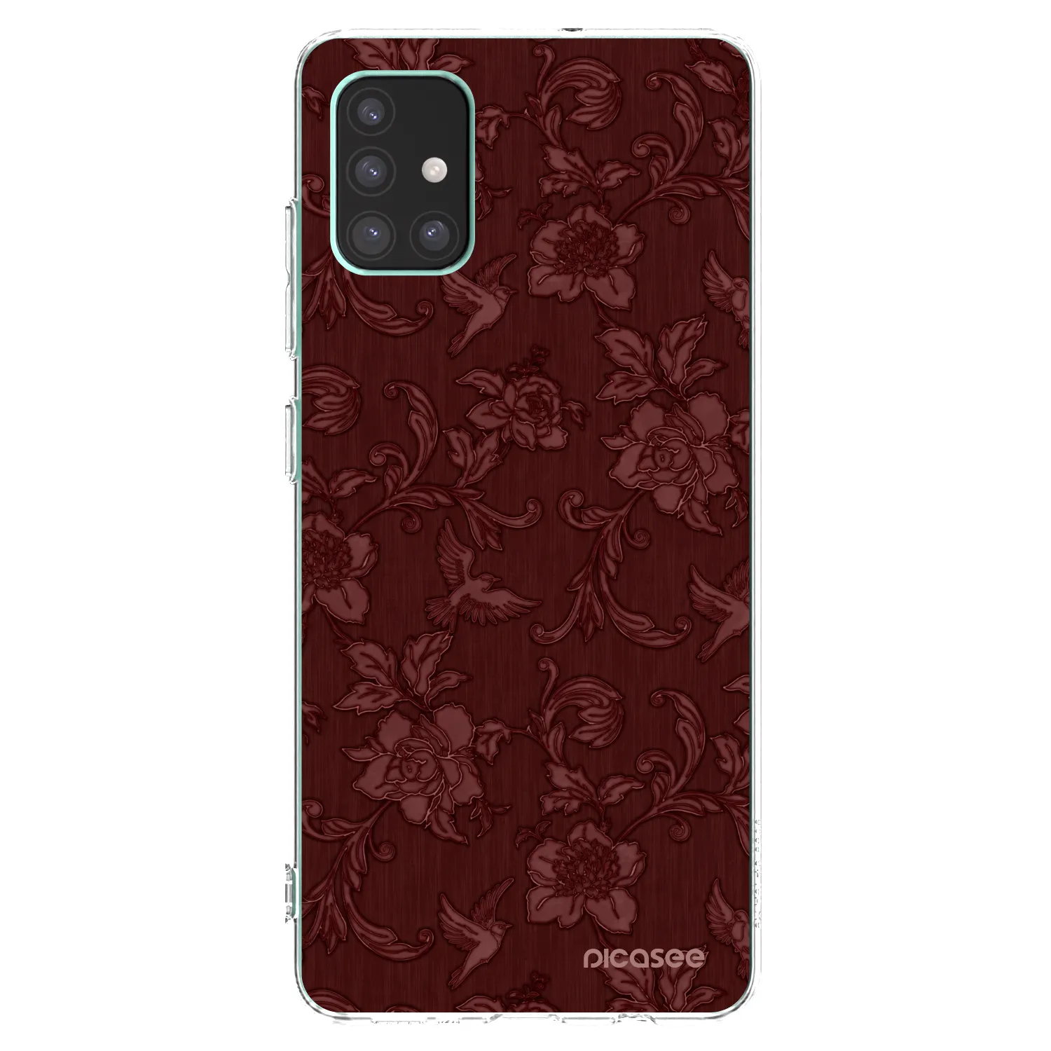 Picasee Samsung Galaxy M51 M515F Hülle - Transparentes Silikon - Red Elegance