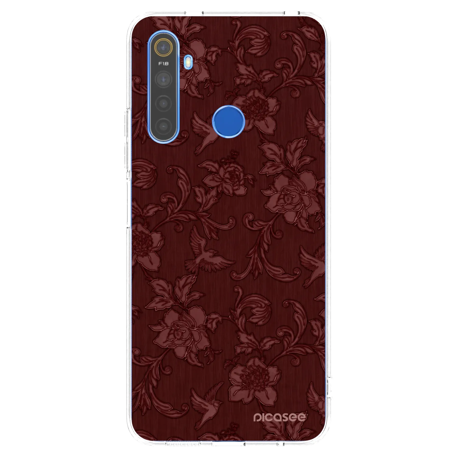 Picasee Realme 5 Hülle - Transparentes Silikon - Red Elegance