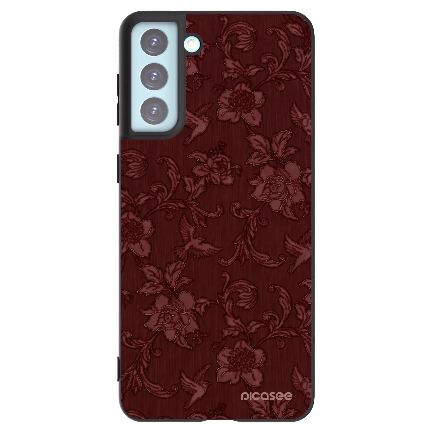 Picasee Samsung Galaxy S21+ 5G G996F Hülle - Schwarzes Silikon - Red Elegance