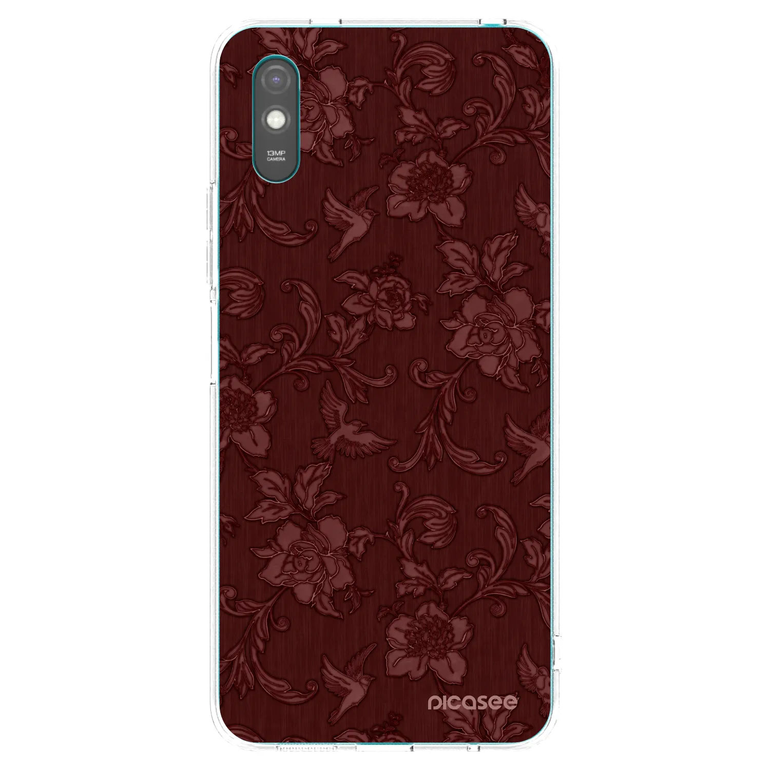 Picasee Xiaomi Redmi 9AT Hülle - Transparentes Silikon - Red Elegance