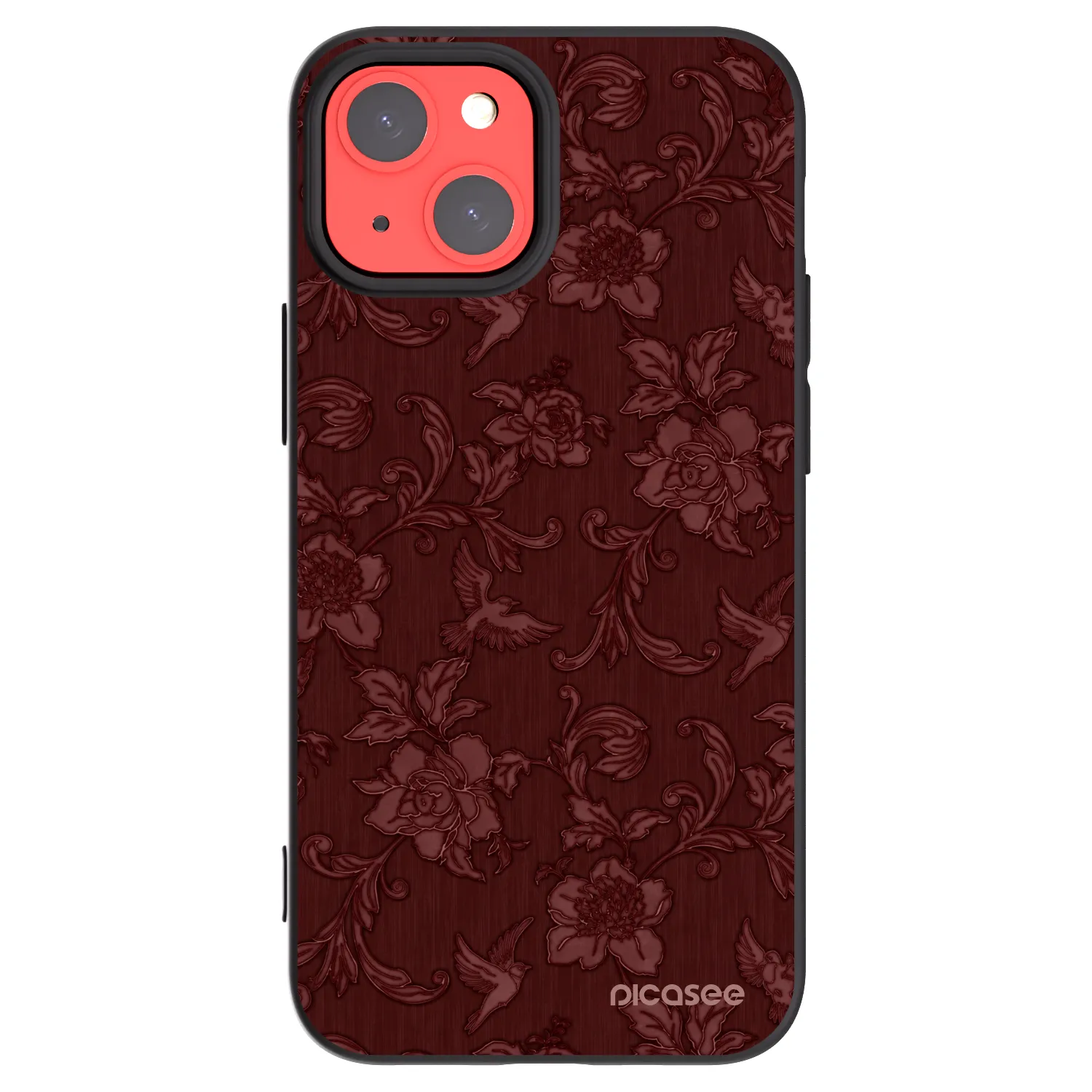Picasee Apple iPhone 13 mini Hülle - Schwarzes Silikon - Red Elegance