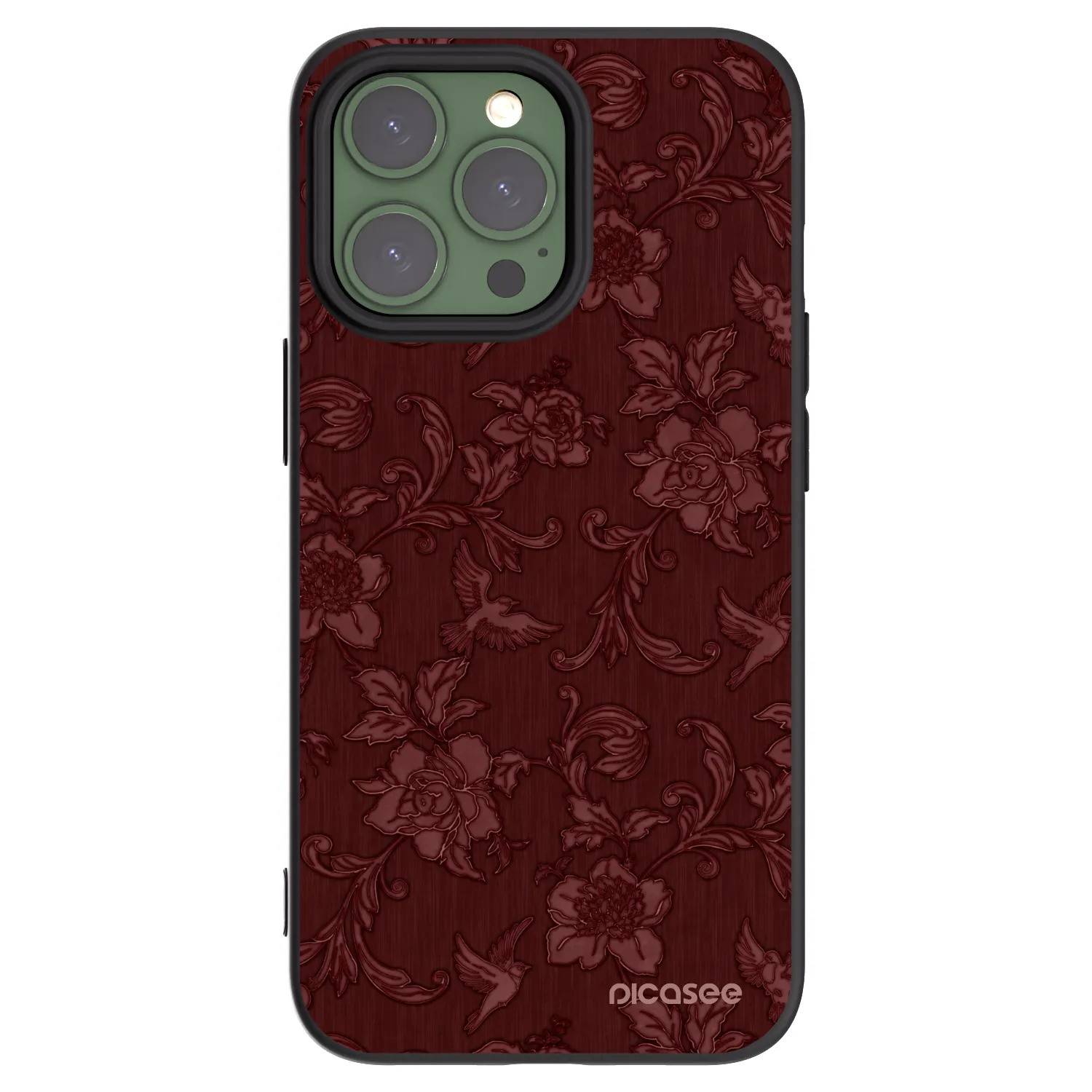 Picasee Apple iPhone 13 Pro Hülle - Schwarzes Silikon - Red Elegance