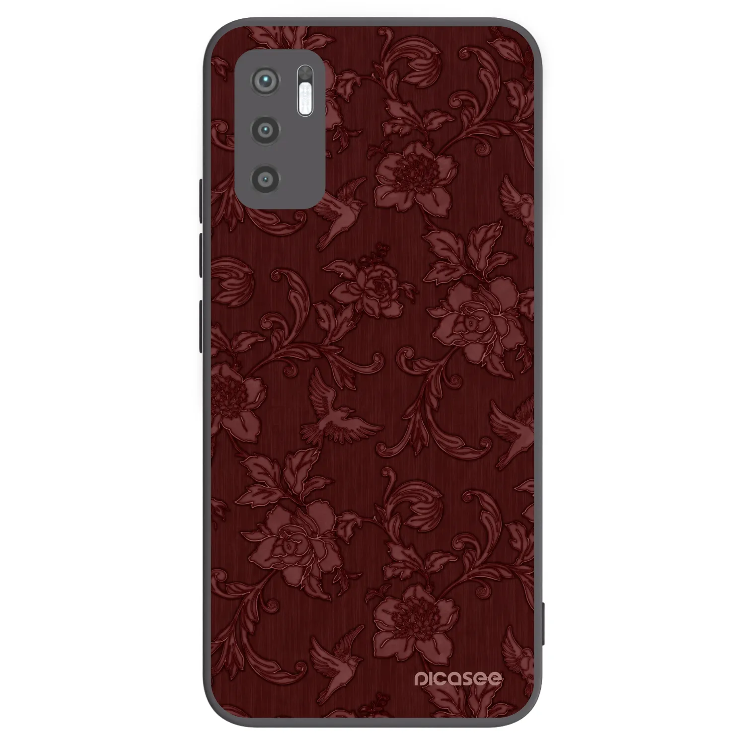 Picasee Xiaomi Redmi Note 10 5G Hülle - Schwarzes Silikon - Red Elegance