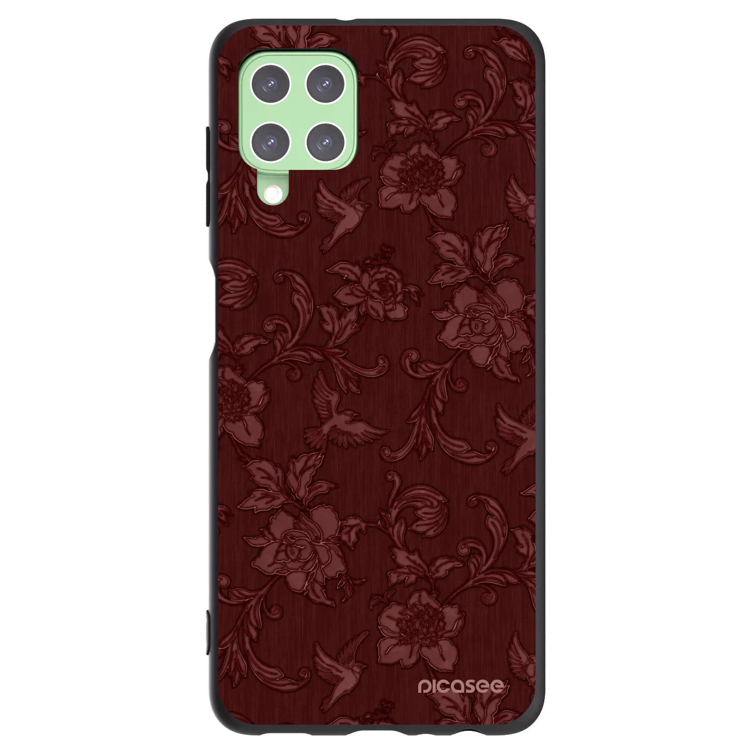 Picasee Samsung Galaxy A22 A225F 4G Hülle - Schwarzes Silikon - Red Elegance