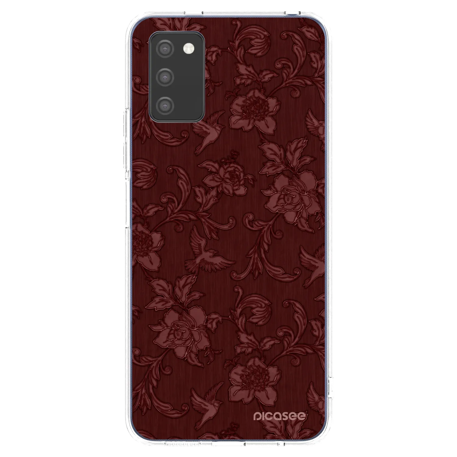 Picasee Samsung Galaxy A03s A037G Hülle - Transparentes Silikon - Red Elegance