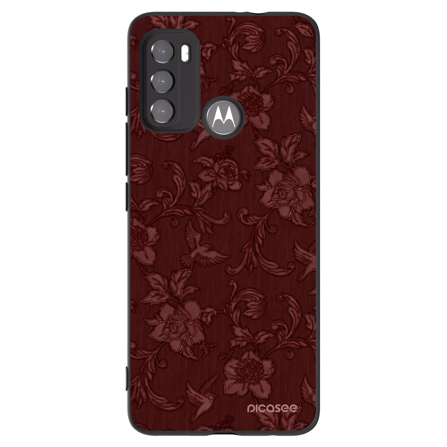 Picasee Motorola Moto G60 Hülle - Schwarzes Silikon - Red Elegance