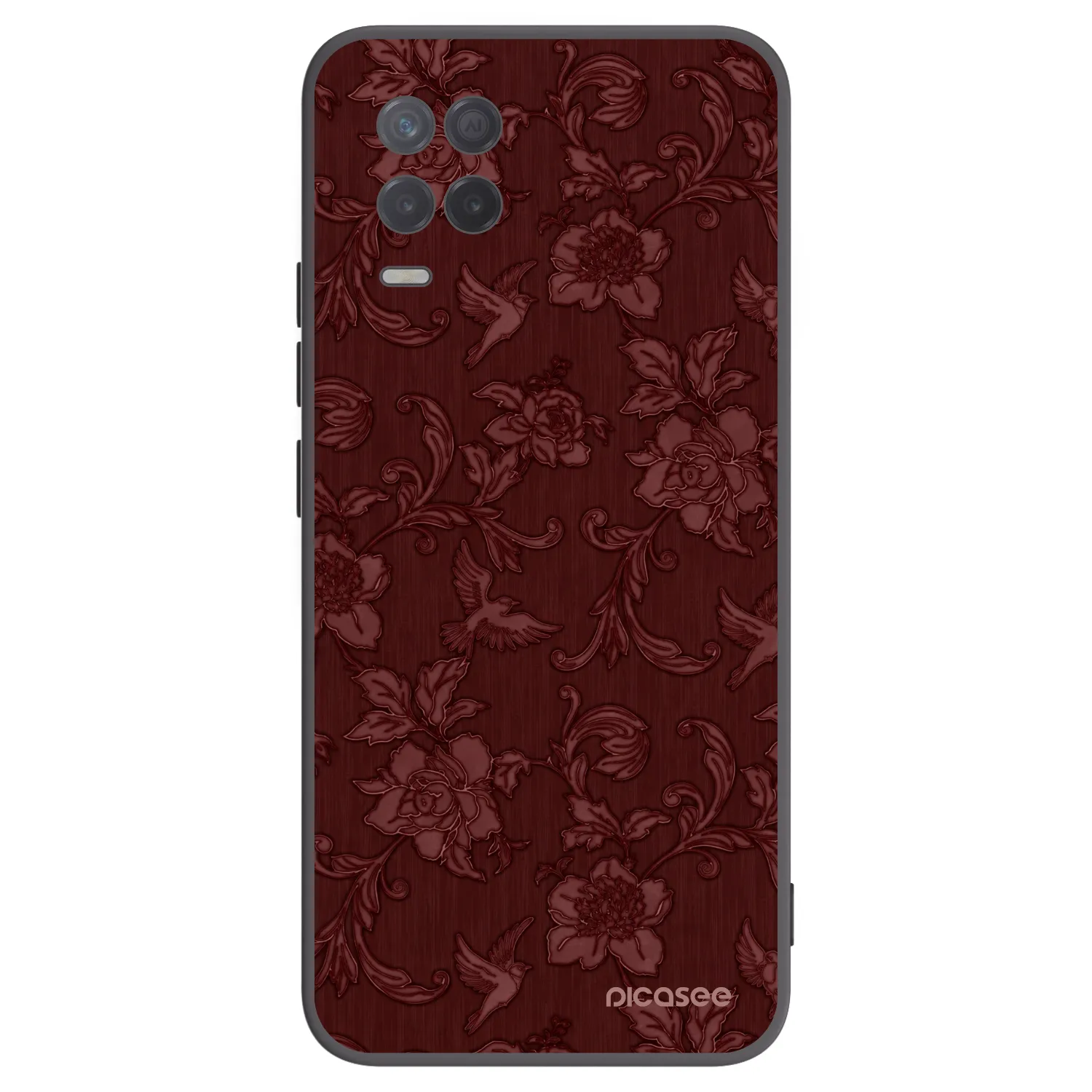 Picasee Realme 8 5G Hülle - Schwarzes Silikon - Red Elegance