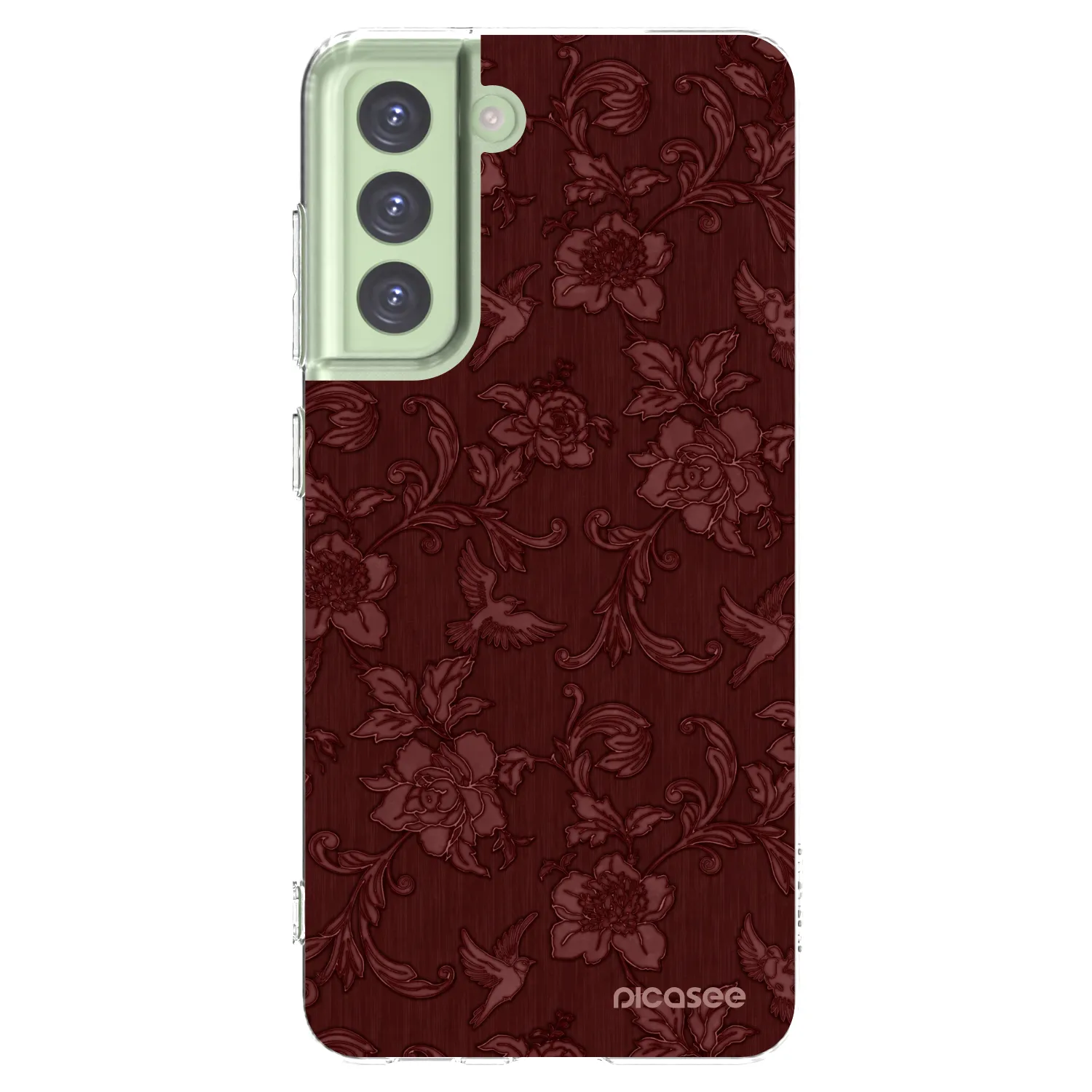 Picasee Samsung Galaxy S21 FE 5G Hülle - Transparentes Silikon - Red Elegance