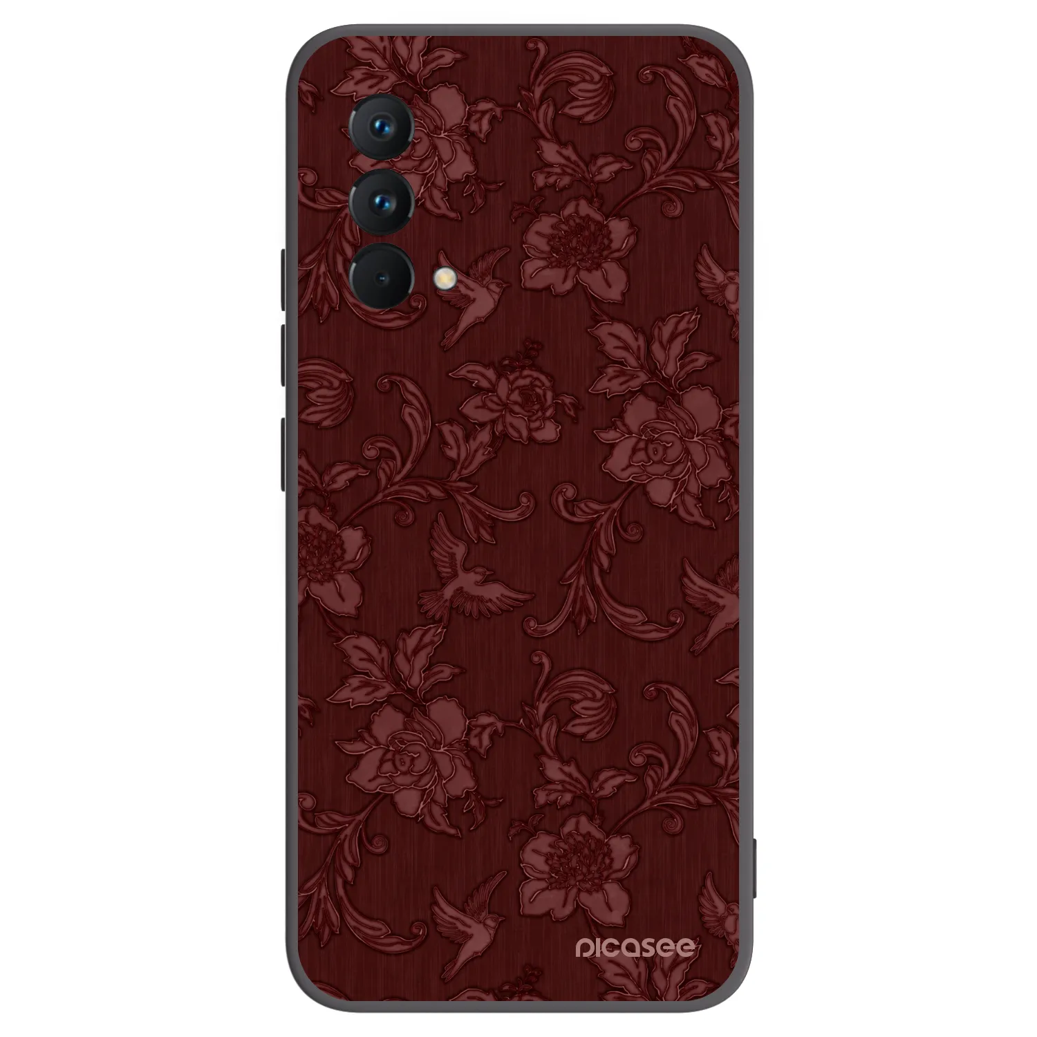 Picasee Realme GT Master Edition 5G Hülle - Schwarzes Silikon - Red Elegance