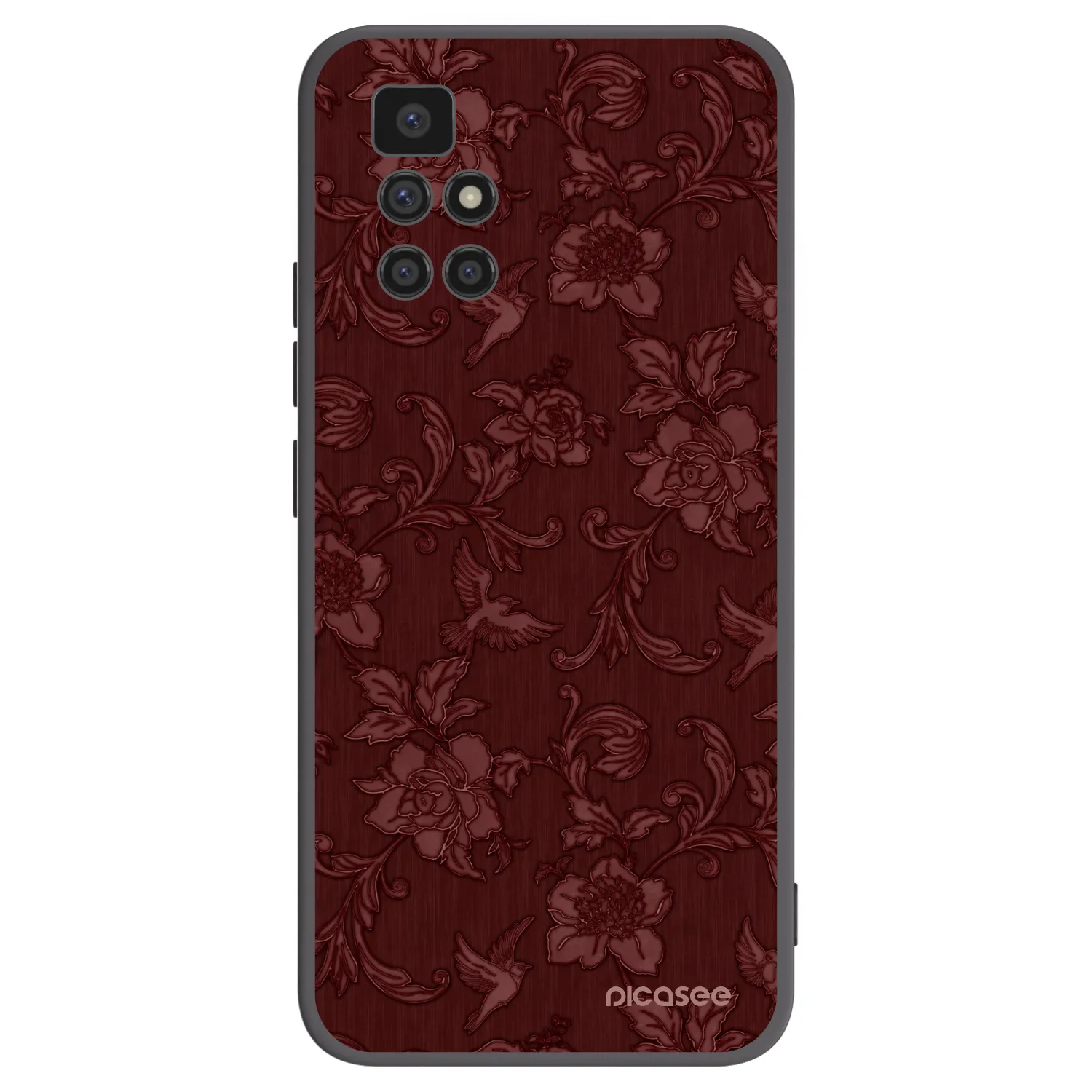 Picasee Xiaomi Redmi 10 (2022) Hülle - Schwarzes Silikon - Red Elegance