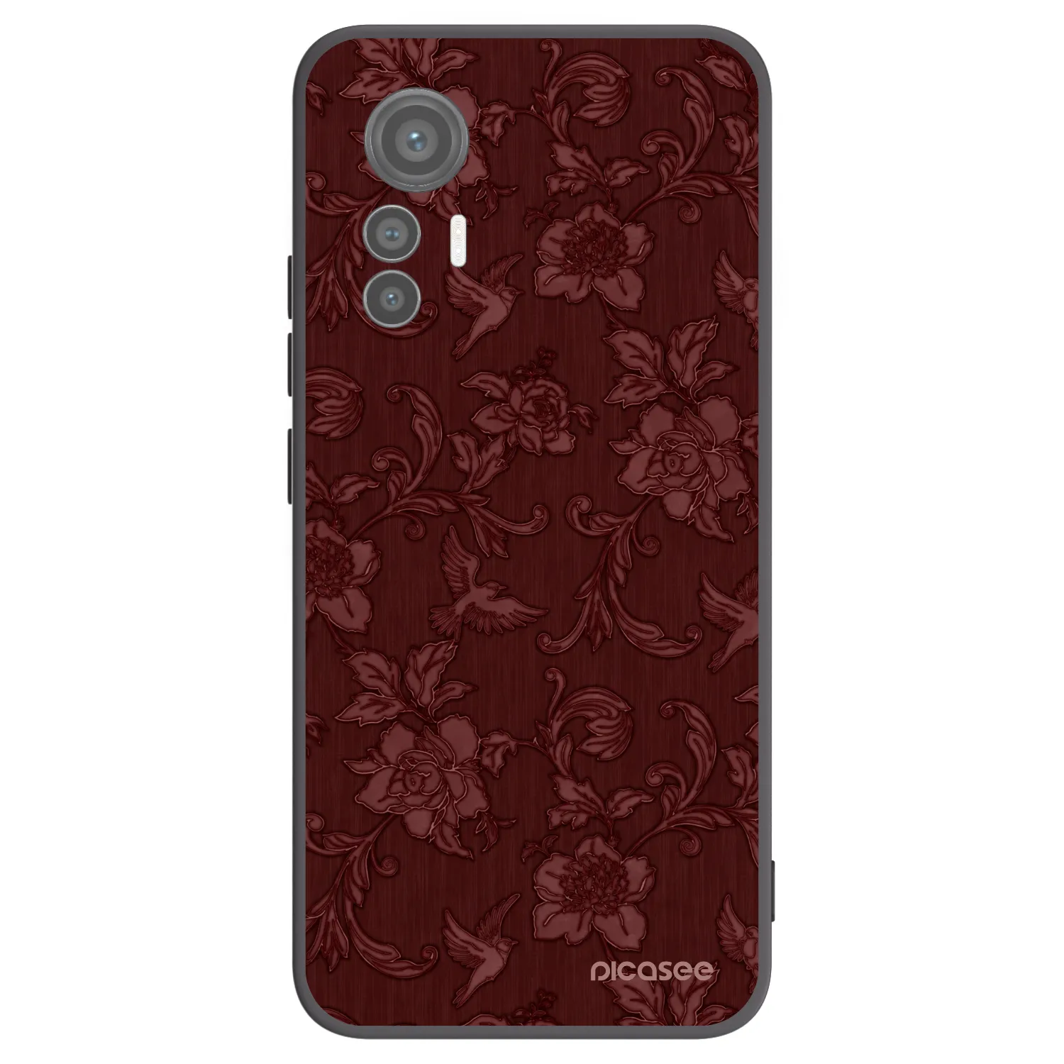 Picasee Xiaomi 12 Lite Hülle - Schwarzes Silikon - Red Elegance