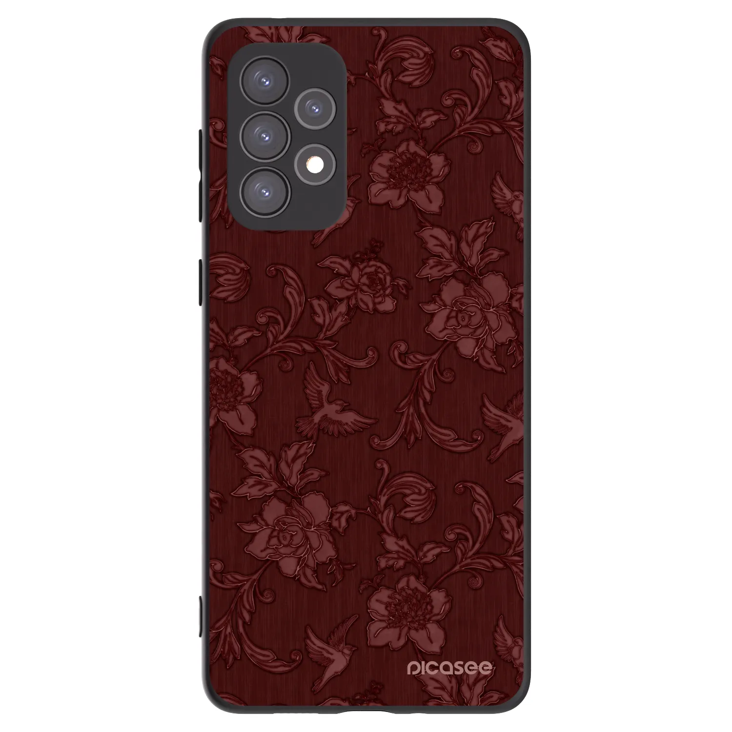 Picasee Samsung Galaxy A73 5G Hülle - Schwarzes Silikon - Red Elegance