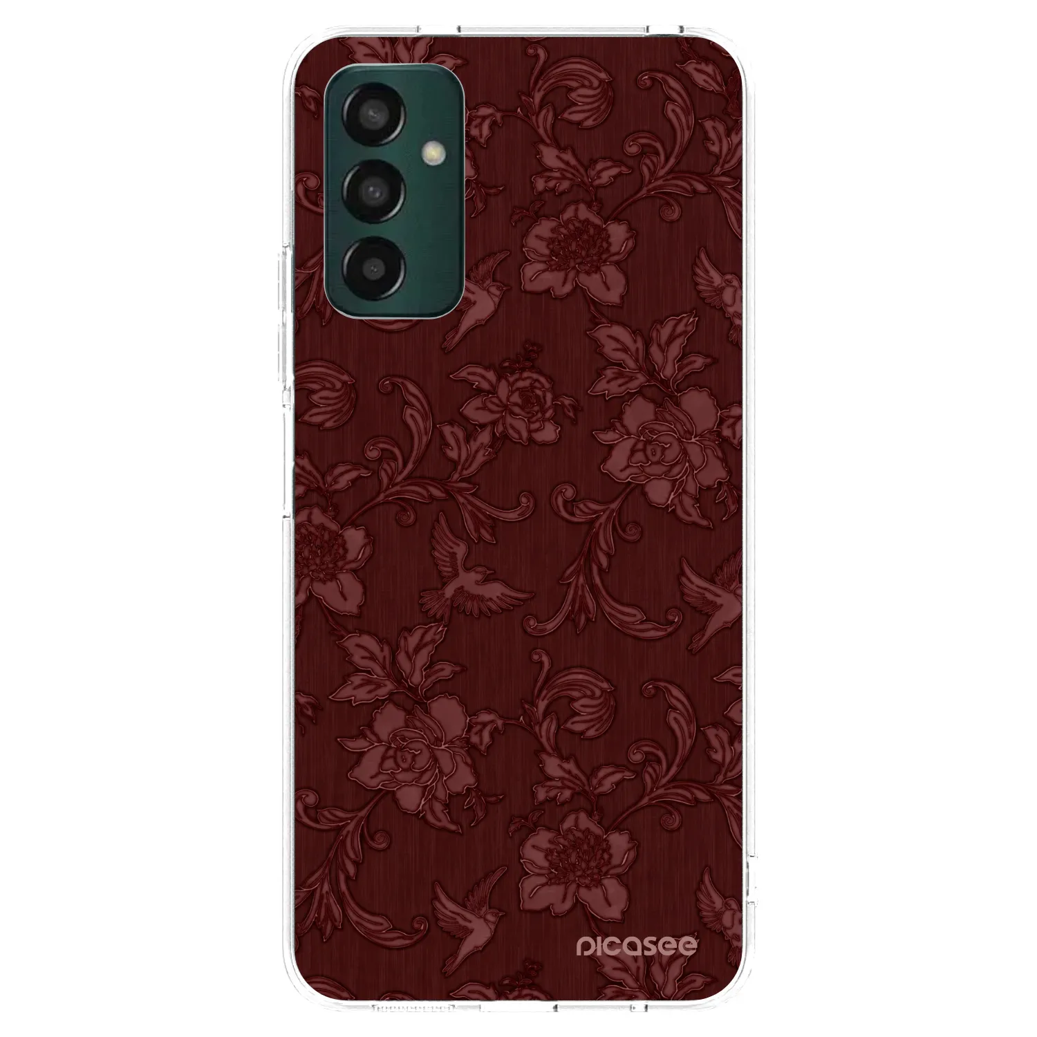 Picasee Samsung Galaxy M23 5G Hülle - Transparentes Silikon - Red Elegance