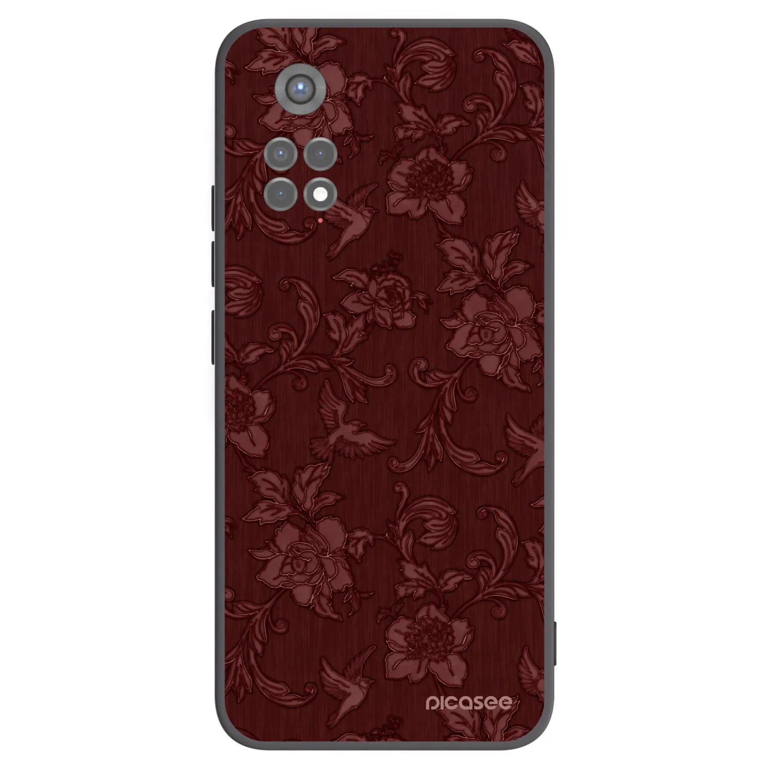 Picasee Xiaomi Redmi Note 11S 5G Hülle - Schwarzes Silikon - Red Elegance