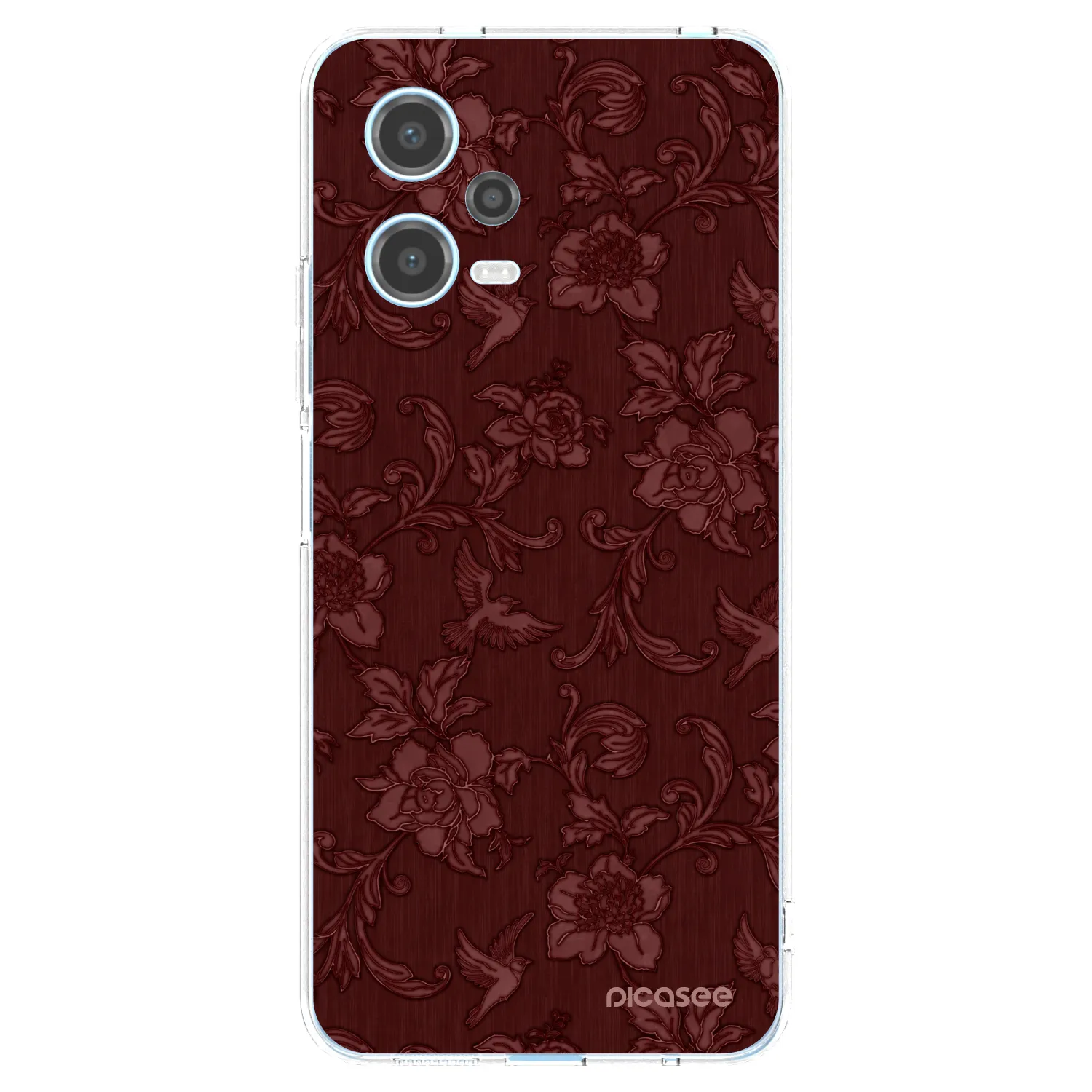 Picasee Xiaomi Redmi Note 12 5G Hülle - Transparentes Silikon - Red Elegance