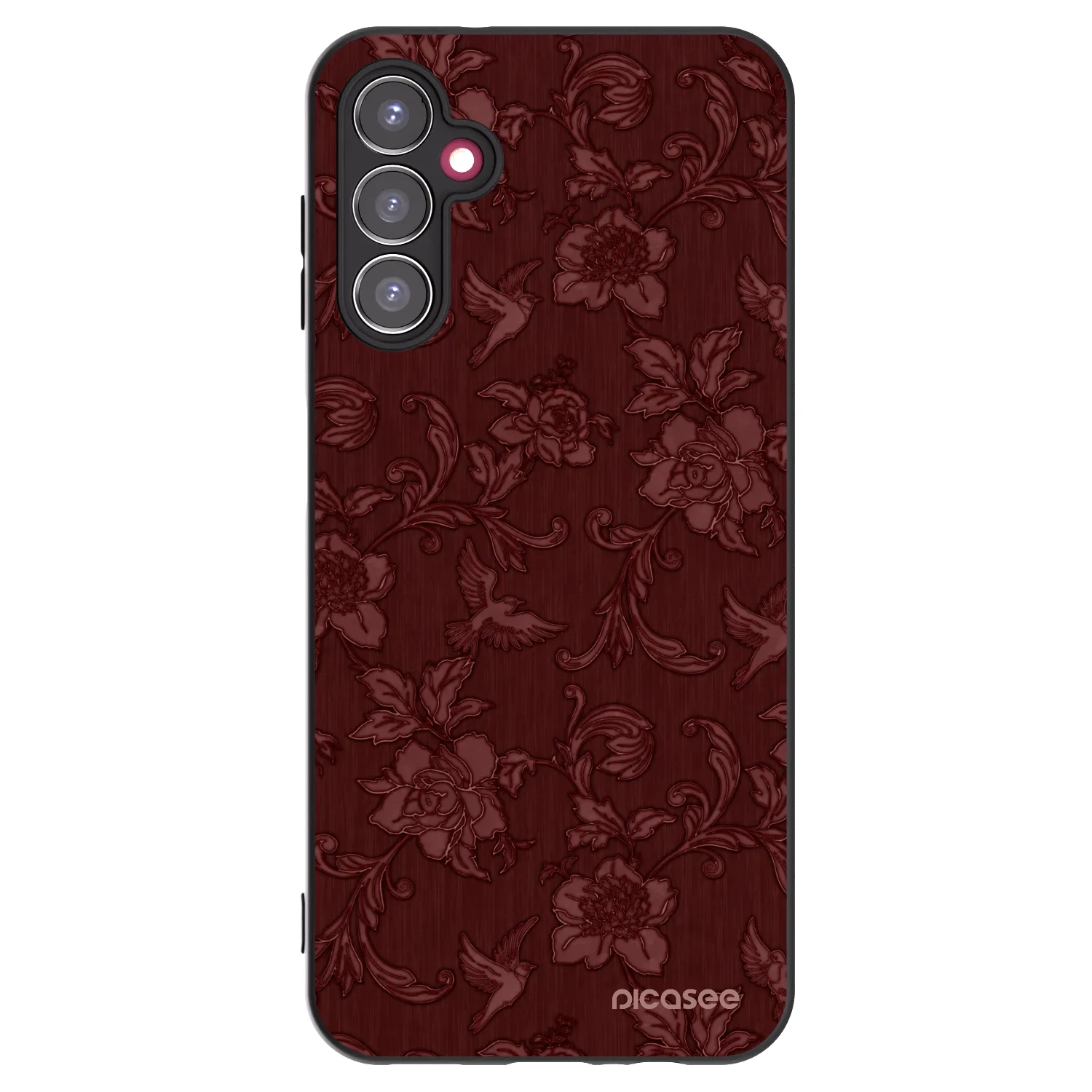 Picasee Samsung Galaxy A14 4G A145R Hülle - Schwarzes Silikon - Red Elegance