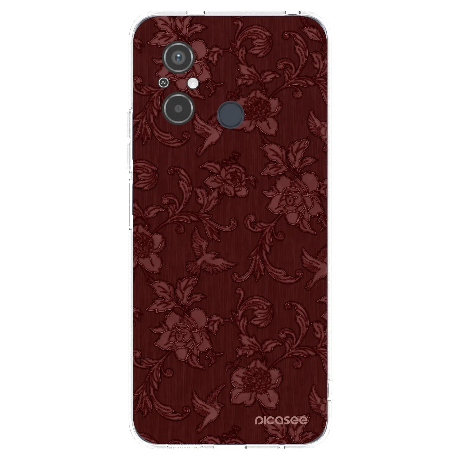 Picasee Xiaomi Redmi 12C Hülle - Transparentes Silikon - Red Elegance