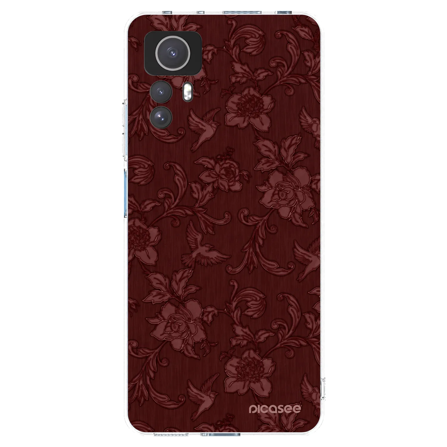 Picasee Xiaomi Redmi Note 12S Hülle - Transparentes Silikon - Red Elegance