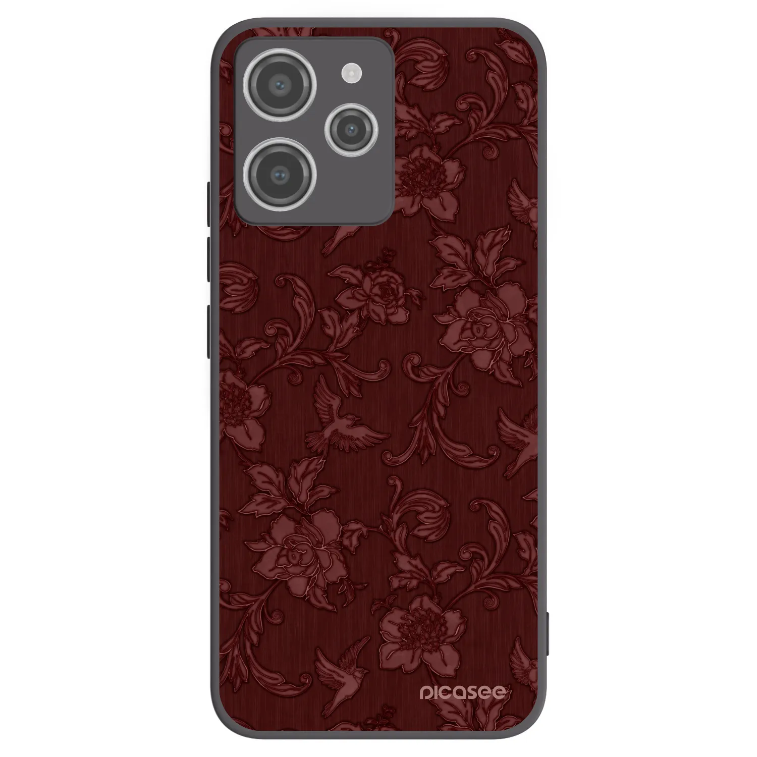 Picasee Xiaomi Redmi 12 4G Hülle - Schwarzes Silikon - Red Elegance