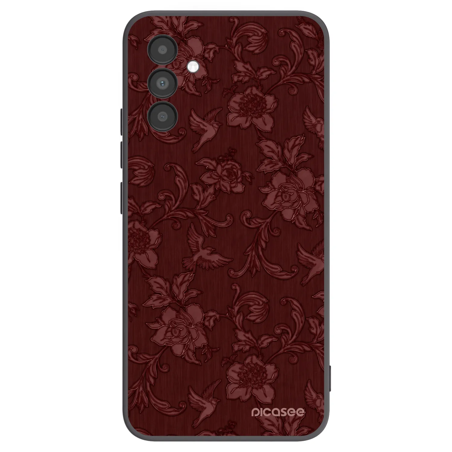 Picasee Samsung Galaxy A04s A047F Hülle - Schwarzes Silikon - Red Elegance