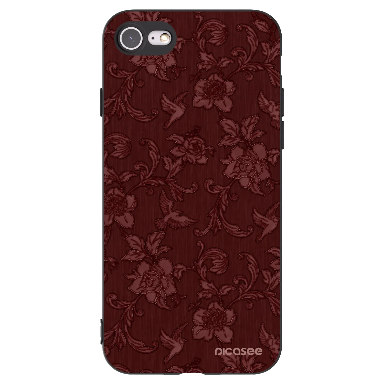 Picasee Apple iPhone 7 Hülle - Schwarzes Silikon - Red Elegance