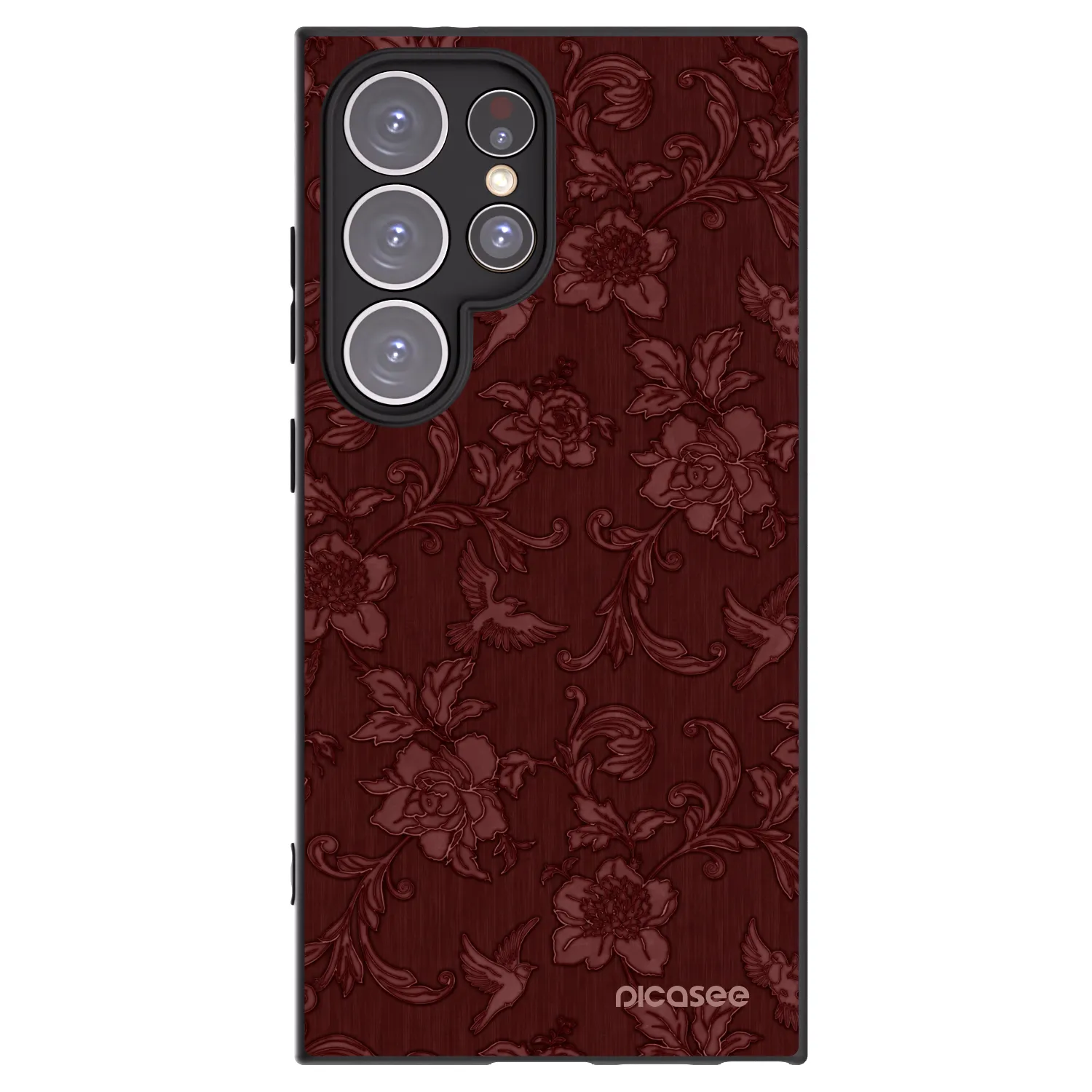 Picasee Samsung Galaxy S24 Ultra S928B 5G Hülle - Schwarzes Silikon - Red Elegance