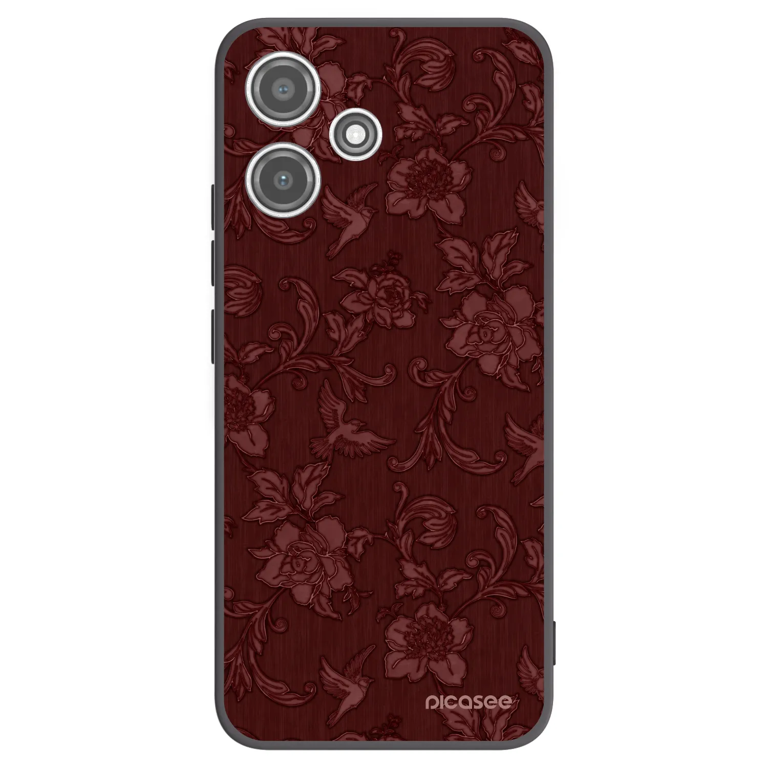 Picasee Xiaomi Redmi 12 5G Hülle - Schwarzes Silikon - Red Elegance