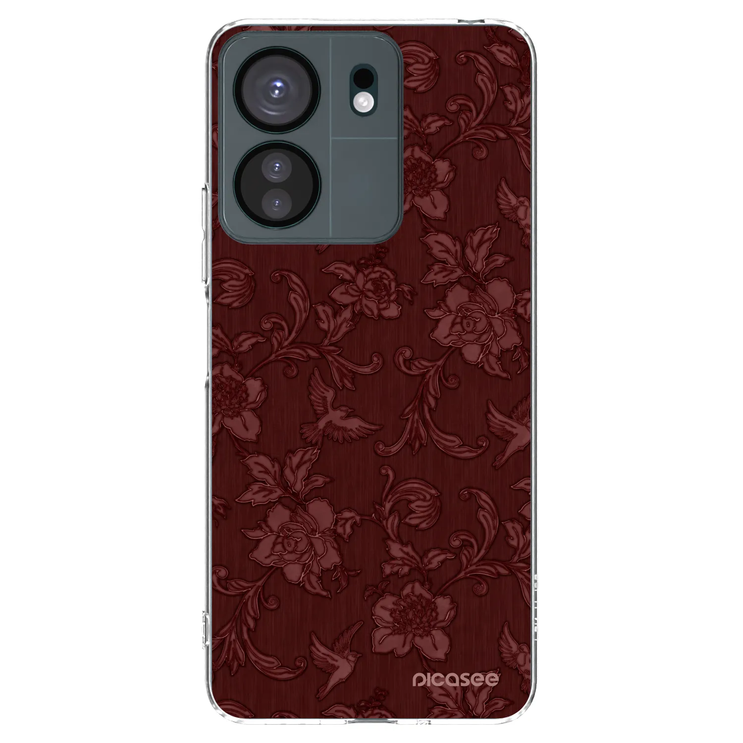 Picasee Xiaomi Redmi 13C 4G Hülle - Transparentes Silikon - Red Elegance