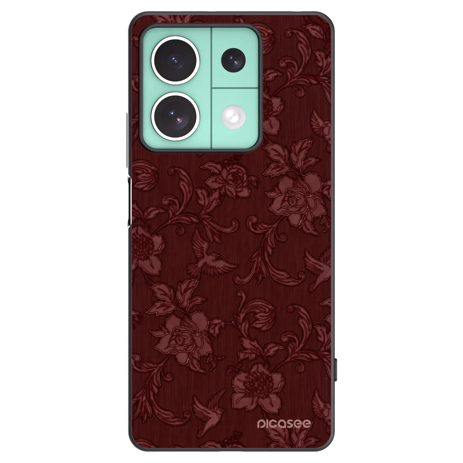 Picasee Xiaomi Redmi Note 13 5G Hülle - Schwarzes Silikon - Red Elegance