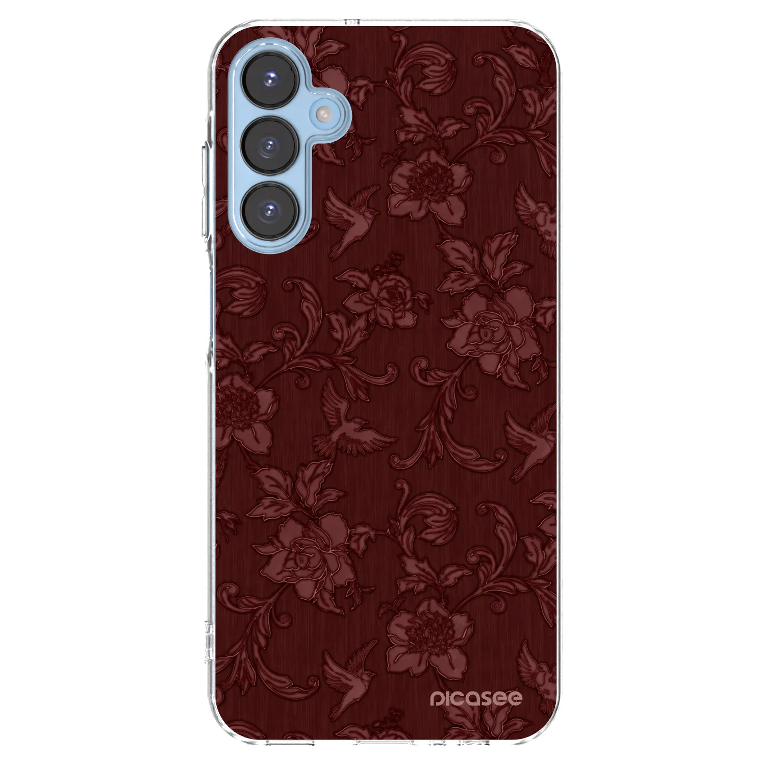 Picasee Samsung Galaxy A15 A156B 5G Hülle - Transparentes Silikon - Red Elegance