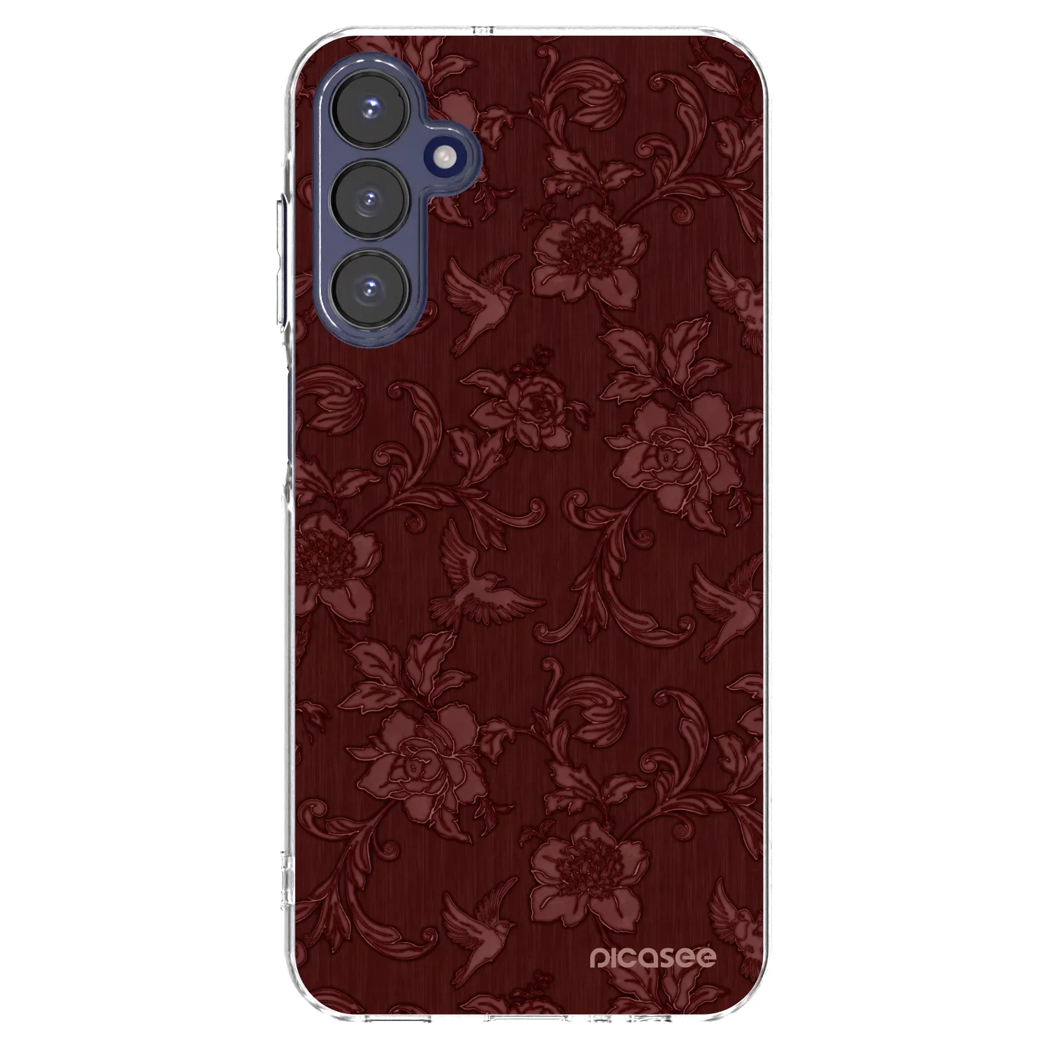 Picasee Samsung Galaxy A15 A155F 4G Hülle - Transparentes Silikon - Red Elegance