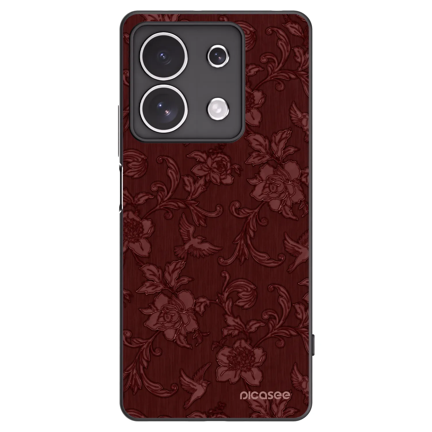 Picasee Xiaomi Redmi Note 13 4G Hülle - Schwarzes Silikon - Red Elegance