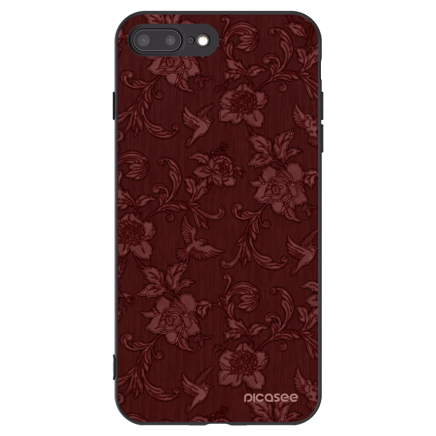 Picasee Apple iPhone 7 Plus Hülle - Schwarzes Silikon - Red Elegance