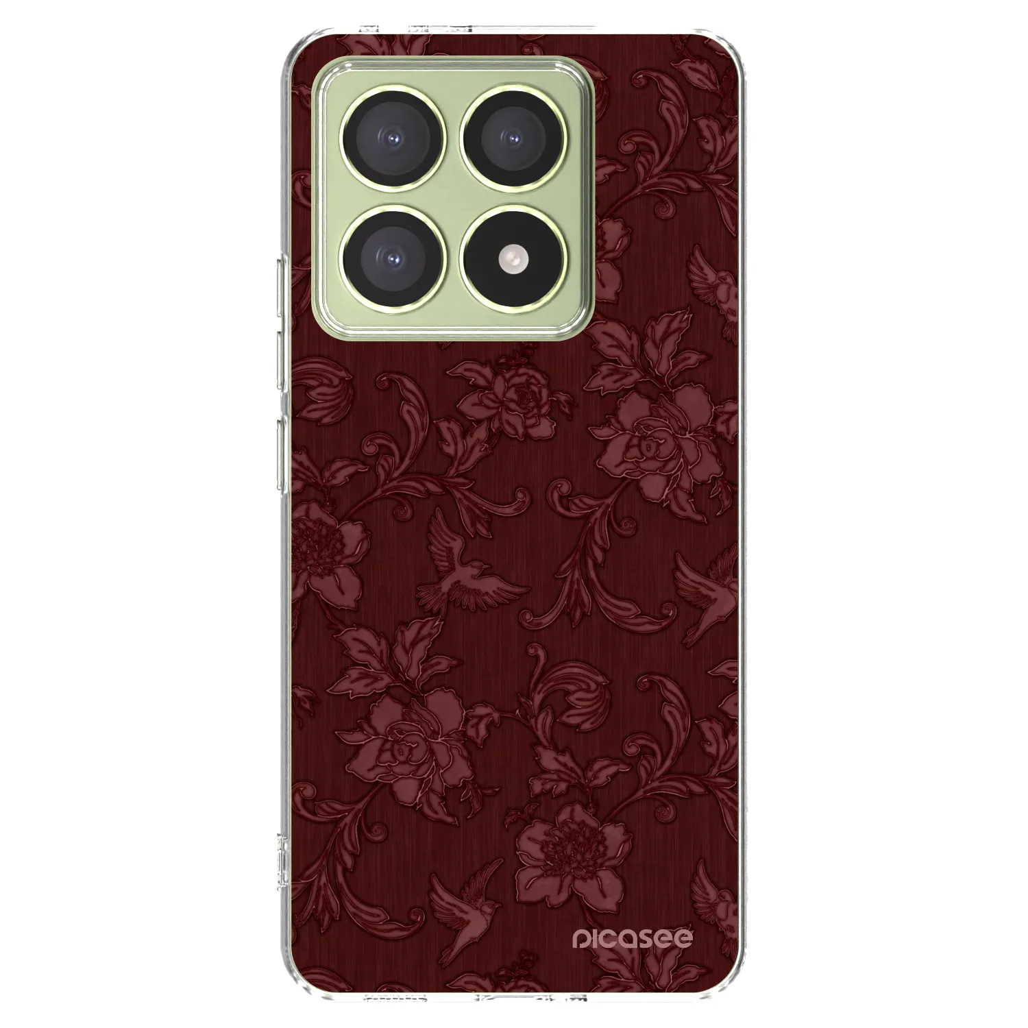 Picasee Xiaomi 14T Hülle - Transparentes Silikon - Red Elegance