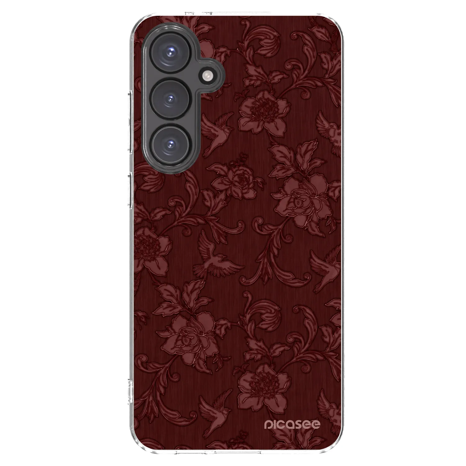 Picasee Samsung Galaxy S24 FE S721B Hülle - Transparentes Silikon - Red Elegance