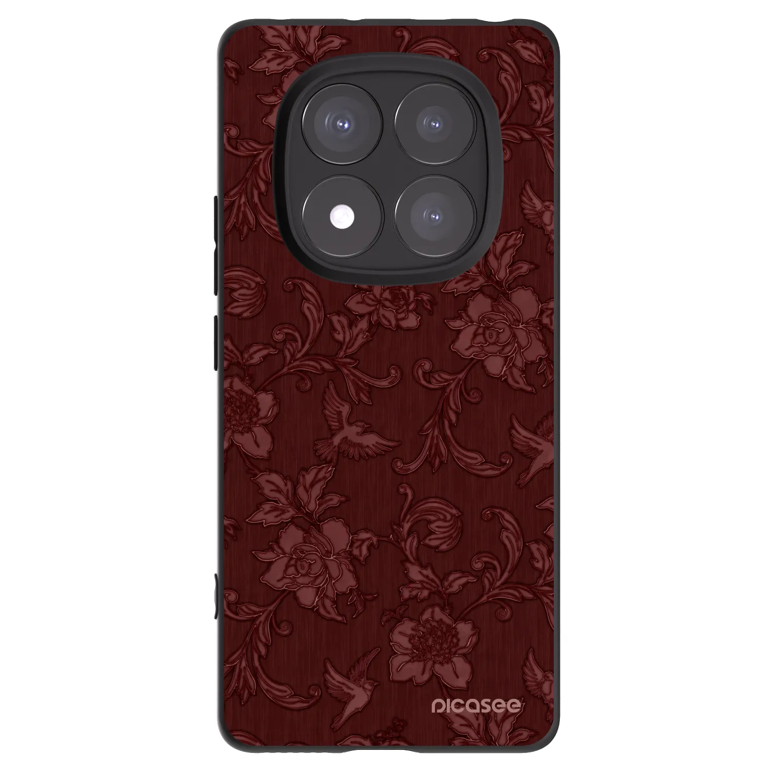 Picasee Xiaomi Redmi Note 14 Pro 5G Hülle - Schwarzes Silikon - Red Elegance