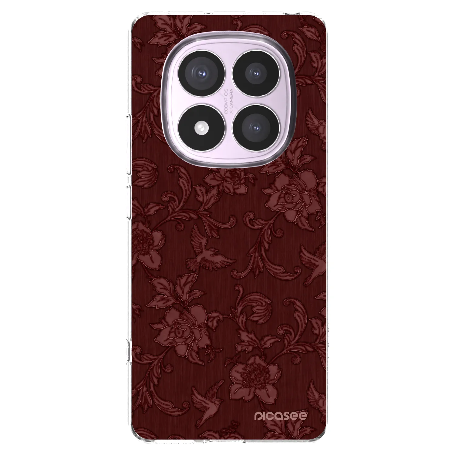 Picasee Xiaomi Redmi Note 14 Pro 5G Hülle - Transparentes Silikon - Red Elegance
