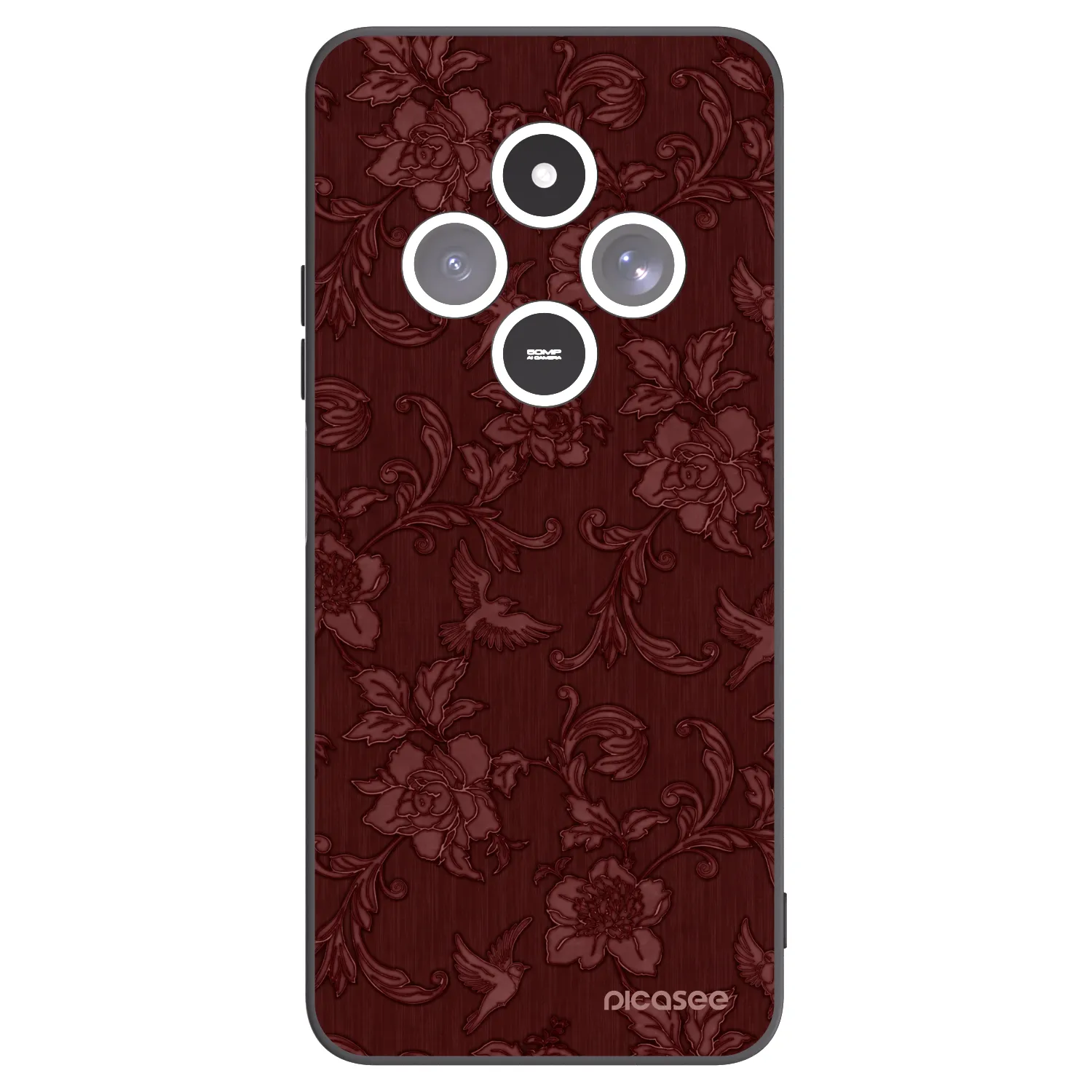 Picasee Xiaomi Redmi 14C Hülle - Schwarzes Silikon - Red Elegance